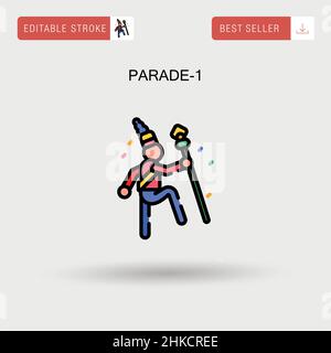 Parade-1 einfaches Vektorsymbol. Stock Vektor
