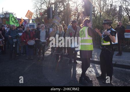 Protest gegen die Rebellion des Aussterbens in Southampton, Stadtzentrum Stockfoto