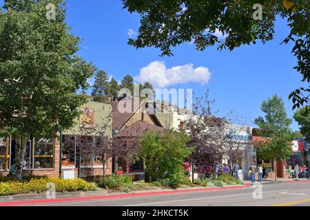 Der malerische Ferienort an den Rocky Mountains, Estes Park CO Stockfoto