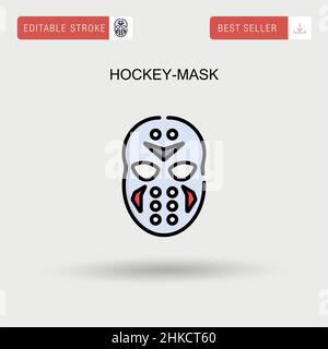 Einfaches Vektorsymbol für Hockey-Maske. Stock Vektor