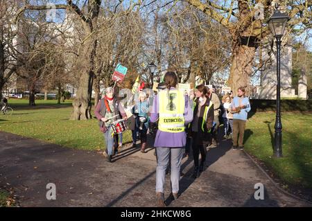 Protest gegen die Rebellion des Aussterbens in Southampton, Stadtzentrum Stockfoto