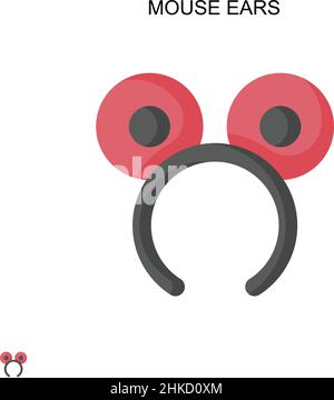Mausohren einfaches Vektorsymbol. Illustration Symbol Design-Vorlage für Web mobile UI-Element. Stock Vektor