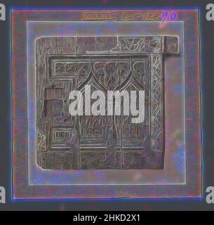 Inspiriert von Holztäfelchen mit Formen von Kirchenfenstern, möglicherweise eine Schranktür, c. 1875 - c. 1900, Höhe 116 mm × Breite 112 mm, neu gestaltet von Artotop. Klassische Kunst neu erfunden mit einem modernen Twist. Design von warmen fröhlichen Leuchten der Helligkeit und Lichtstrahl Strahlkraft. Fotografie inspiriert von Surrealismus und Futurismus, umarmt dynamische Energie der modernen Technologie, Bewegung, Geschwindigkeit und Kultur zu revolutionieren Stockfoto