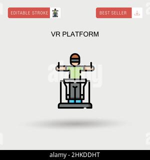 VR-Plattform einfaches Vektorsymbol. Stock Vektor