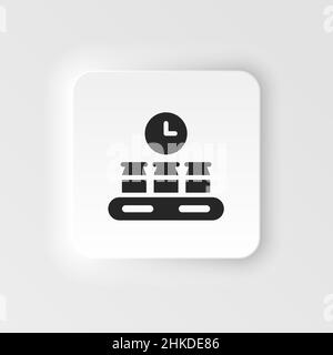 Massenproduktion, Produktion neumorphische Stil Vektor-Symbol. Einfache Elementdarstellung aus UI-Konzept. Massenproduktion, Produktion neumorphischer Stil Stock Vektor