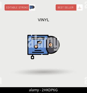 Einfaches Vektorsymbol aus Vinyl. Stock Vektor