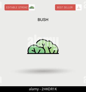 Einfaches Bush-Vektor-Symbol. Stock Vektor