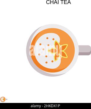 Chai-Tee einfaches Vektor-Symbol. Illustration Symbol Design-Vorlage für Web mobile UI-Element. Stock Vektor