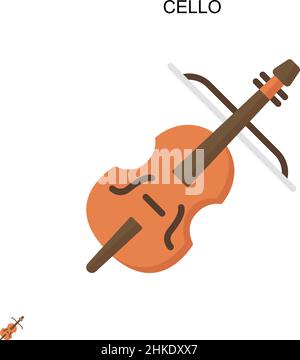 Einfaches Cello-Vektor-Symbol. Illustration Symbol Design-Vorlage für Web mobile UI-Element. Stock Vektor