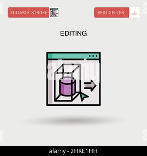 Einfaches Vektorsymbol wird bearbeitet. Stock Vektor