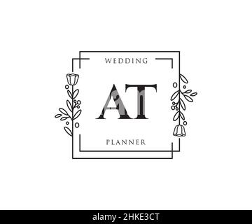 MIT femininem Logo. Verwendbar für Natur, Salon, Spa, Kosmetik und Beauty Logos. Flaches Vektor-Logo-Design-Template-Element. Stock Vektor