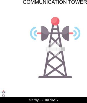 Einfaches Vektorsymbol für den Communication Tower. Illustration Symbol Design-Vorlage für Web mobile UI-Element. Stock Vektor