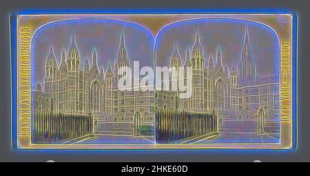 Inspiriert von Blick auf den Palast von Westminster von der Poets' Corner der Westminster Abbey, Houses of Parliament von Poet's Corner, London und Nachbarschaft, Frederick York, London, c.. 1860 - c. 1880, Albumendruck, Höhe 85 mm × Breite 170 mm, neu gestaltet von Artotop. Klassische Kunst neu erfunden mit einem modernen Twist. Design von warmen fröhlichen Leuchten der Helligkeit und Lichtstrahl Strahlkraft. Fotografie inspiriert von Surrealismus und Futurismus, umarmt dynamische Energie der modernen Technologie, Bewegung, Geschwindigkeit und Kultur zu revolutionieren Stockfoto