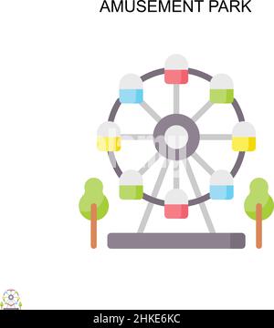 Vergnügungspark einfaches Vektor-Symbol. Illustration Symbol Design-Vorlage für Web mobile UI-Element. Stock Vektor