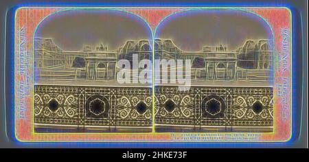 Inspiriert vom Place du Carrousel in Paris, vom Palais des Tuileries, Place du Carrousel, Vue Pry depuis la Salle des Marechaux, Imperial Residences, Ernest Eléonor Pierre Lamy, Tuilerieënpaleis, c. 1860 - in oder vor 1871, Albumendruck, Höhe 85 mm × Breite 170 mm, neu erfunden von Artotop. Klassische Kunst neu erfunden mit einem modernen Twist. Design von warmen fröhlichen Leuchten der Helligkeit und Lichtstrahl Strahlkraft. Fotografie inspiriert von Surrealismus und Futurismus, umarmt dynamische Energie der modernen Technologie, Bewegung, Geschwindigkeit und Kultur zu revolutionieren Stockfoto