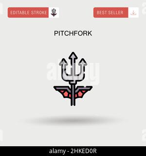 Pitchfork einfaches Vektor-Symbol. Stock Vektor