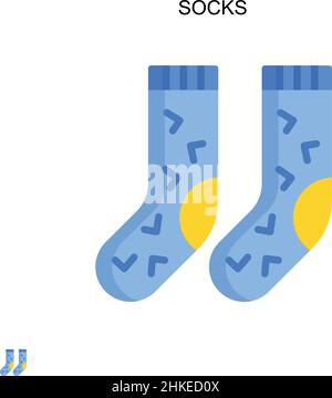 Einfaches Vektor-Symbol für Socken. Illustration Symbol Design-Vorlage für Web mobile UI-Element. Stock Vektor