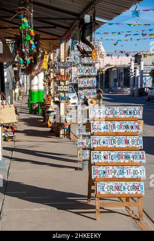 Kunstviertel in der Stadt Puerto Penasco, Sonora, Mexiko. Stockfoto