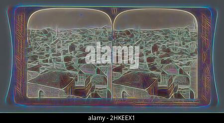 Inspiriert von View of Jerusalem, Jerusalem, The City of Zion - südwestlich von der Nordwand - Palästina, Verlag: Underwood and Underwood, Jeruzalem, Verlag: New York (City), 1900 - 1905, Barytapapier, Höhe 88 mm × Breite 177 mm, neu gestaltet von Artotop. Klassische Kunst neu erfunden mit einem modernen Twist. Design von warmen fröhlichen Leuchten der Helligkeit und Lichtstrahl Strahlkraft. Fotografie inspiriert von Surrealismus und Futurismus, umarmt dynamische Energie der modernen Technologie, Bewegung, Geschwindigkeit und Kultur zu revolutionieren Stockfoto