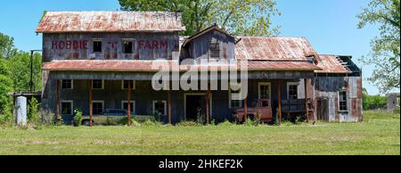 Snowdoun, Alabama, USA - 21. April 2021: Hobbie Farm im ländlichen Montgomery County. Stockfoto