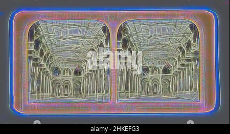 Inspiriert von den Ruinen des Bankettsaals im Rathaus von während der Kommune von Paris im Jahr 1871, Salle des fêtes Hêtel de Ville, Paris, Charles Dauvois, Herausgeber: Adolphe Block, Paris, 1871, Papier, Albumendruck, Zuschnitt, Höhe 88 mm × Breite 172 mm, neu gestaltet von Artotop. Klassische Kunst neu erfunden mit einem modernen Twist. Design von warmen fröhlichen Leuchten der Helligkeit und Lichtstrahl Strahlkraft. Fotografie inspiriert von Surrealismus und Futurismus, umarmt dynamische Energie der modernen Technologie, Bewegung, Geschwindigkeit und Kultur zu revolutionieren Stockfoto