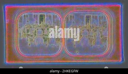 Inspiriert von Musikern während der Weltausstellung 1900 in Paris, Exposition 1900, Musiciens, Paris, 1900, Papier, Albumendruck, Höhe 88 mm × Breite 177 mm, neu gestaltet von Artotop. Klassische Kunst neu erfunden mit einem modernen Twist. Design von warmen fröhlichen Leuchten der Helligkeit und Lichtstrahl Strahlkraft. Fotografie inspiriert von Surrealismus und Futurismus, umarmt dynamische Energie der modernen Technologie, Bewegung, Geschwindigkeit und Kultur zu revolutionieren Stockfoto