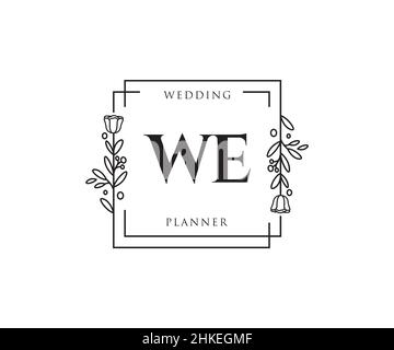 WIR feminines Logo. Verwendbar für Natur, Salon, Spa, Kosmetik und Beauty Logos. Flaches Vektor-Logo-Design-Template-Element. Stock Vektor