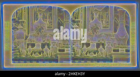 Inspiriert von chinesischem Porzellan aus Sèvres auf der Weltausstellung im Jahr 1862, die Sevres China, aus der Kaiserlichen Manufaktur. French Court (7), The International Exhibition of 1862, William England, Herausgeber: The London Stereoscopic and Photographic Company, London, 1862, Papier, Albumendruck, Höhe 83, neu gestaltet von Artotop. Klassische Kunst neu erfunden mit einem modernen Twist. Design von warmen fröhlichen Leuchten der Helligkeit und Lichtstrahl Strahlkraft. Fotografie inspiriert von Surrealismus und Futurismus, umarmt dynamische Energie der modernen Technologie, Bewegung, Geschwindigkeit und Kultur zu revolutionieren Stockfoto