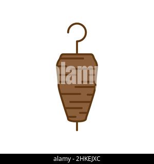 Rindfleisch Kebab Logo Design Vektor Grafik Symbol Illustration kreative Idee Stock Vektor