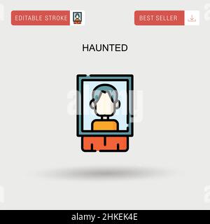 Haunted Simple Vector Icon. Stock Vektor