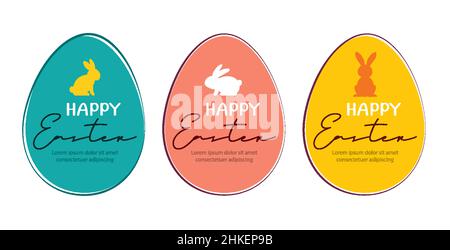 Happy Easter egg Grußkarte Hintergrund Vorlage. zur Einladung, ad, Wallpaper, Flyer, Poster, Broschüre verwendet werden können. Stock Vektor