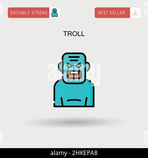 Einfaches Vektorsymbol Troll. Stock Vektor