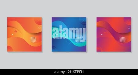 Abstrakte bunte Set von Cover Design-Vorlage Stock Vektor