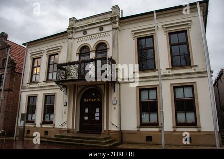 Norden, Deutschland 12. März 2021, das Rathaus der Stadt Norden in Niedersachsen Stockfoto