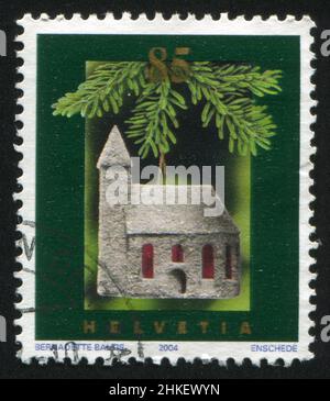 SCHWEIZ - UM 2004: Briefmarke gedruckt von der Schweiz, zeigt Weihnachten, um 2004 Stockfoto