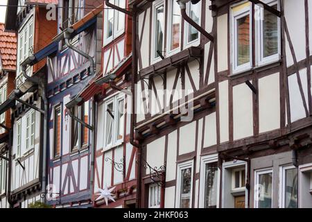 Malerische Häuser in Bad Sooden-Allendorf im Werra-Tal in Deutschland, Hessen Stockfoto
