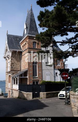 Frankreich, Bretagne, Dinard Frühling 2021. Illustration des täglichen Lebens in der Bretagne. Foto von Martin Bertrand. Frankreich, Bretagne, Dinard Printemps 2021. Stockfoto