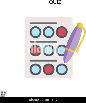 Einfaches Vektorsymbol Quiz. Illustration Symbol Design-Vorlage für Web mobile UI-Element. Stock Vektor