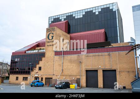 Swansea Grand Theatre Gebäude. South Wales, Vereinigtes Königreich - 16. Januar 2022 Stockfoto