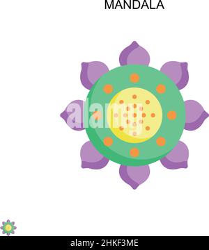 Einfaches Vektorsymbol Mandala. Illustration Symbol Design-Vorlage für Web mobile UI-Element. Stock Vektor