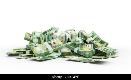 3D Stapel mit 2000 angolanischen Kwanza-Noten Stockfoto