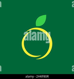 Bunte geometrische Obst orange Logo-Design, Vektor Grafik Symbol Symbol Illustration kreative Idee Stock Vektor
