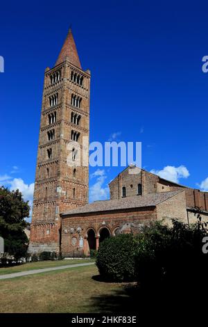 Pomposa, Abbatia Sanctae Mariae Pomposae, ehemalige Abtei des Benediktiner-Ordens an der Mündung des Po, Gemeinde Codigoro, Ferrara, Emilia-Romagna, I Stockfoto