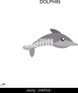 Einfaches Vektor-Symbol für Delphin. Illustration Symbol Design-Vorlage für Web mobile UI-Element. Stock Vektor