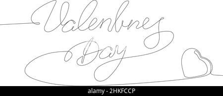 Kontinuierliche eine Linie Zeichnung von zwei roten Liebesherzen romantisch. Minimales Konzept. Vektor-Illustration für yuor minimales Design Stock Vektor