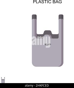 Plastiktüte einfaches Vektor-Symbol. Illustration Symbol Design-Vorlage für Web mobile UI-Element. Stock Vektor