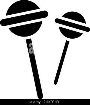 Lollipop Glyphe Icon Lebensmittelvektor Stock Vektor