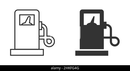 Kraftstoffpumpensymbol im flachen Stil. Tankstelle melden Vector Illustration auf weißem Hintergrund isoliert. Benzin Geschäftskonzept. Stock Vektor