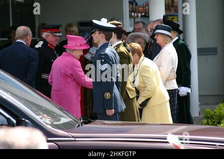Die Königin und Prinz Philip besuchen Llandudno North Wales Stockfoto