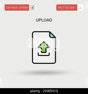 Einfaches Vektorsymbol hochladen. Stock Vektor